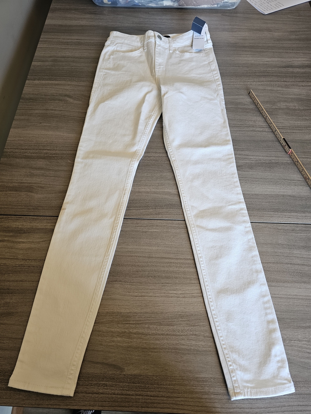 Hollister White High Rise Super Skinny Jeans 25/30